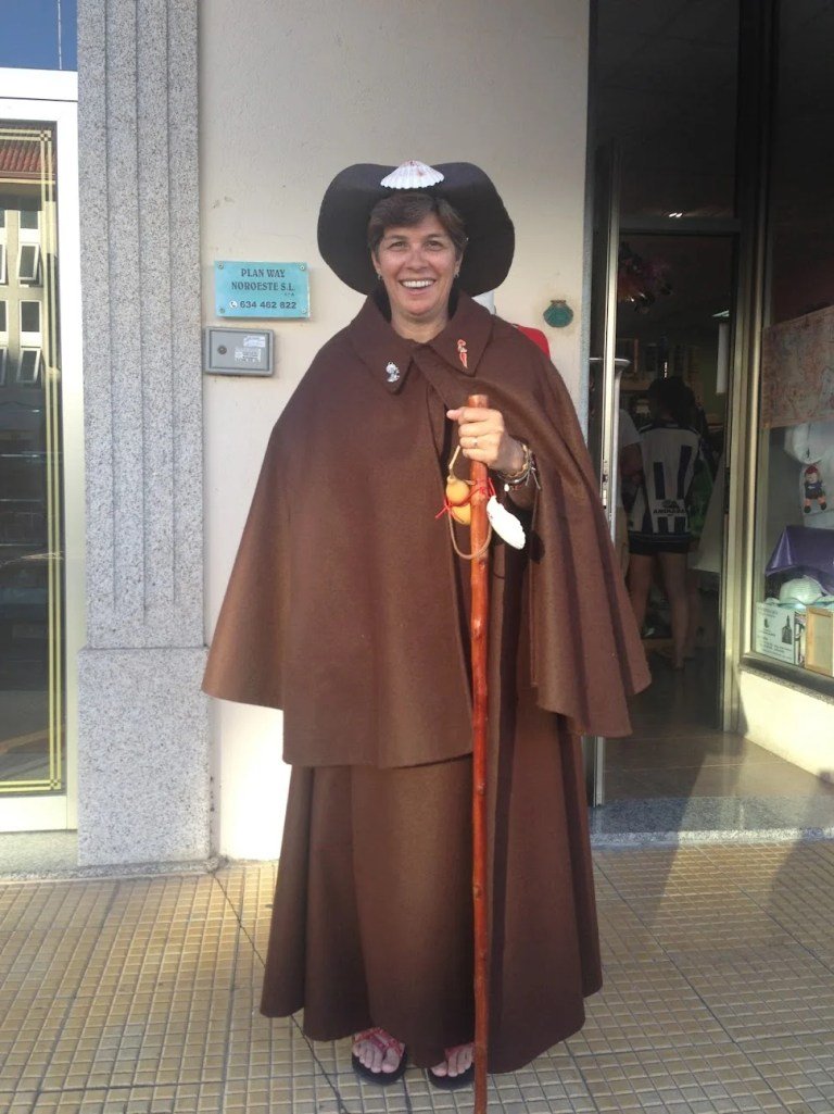 Me in O'Pedrouzo (had to take this photo op) The next day we walked into Santiago!